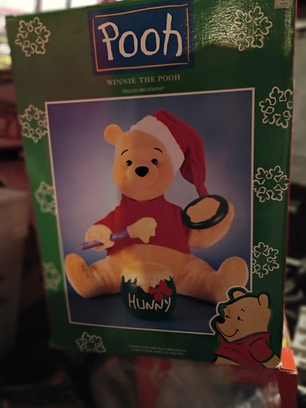 1996 Telco Motion -Ette Animated Light up Winnie the Pooh Honey Pot