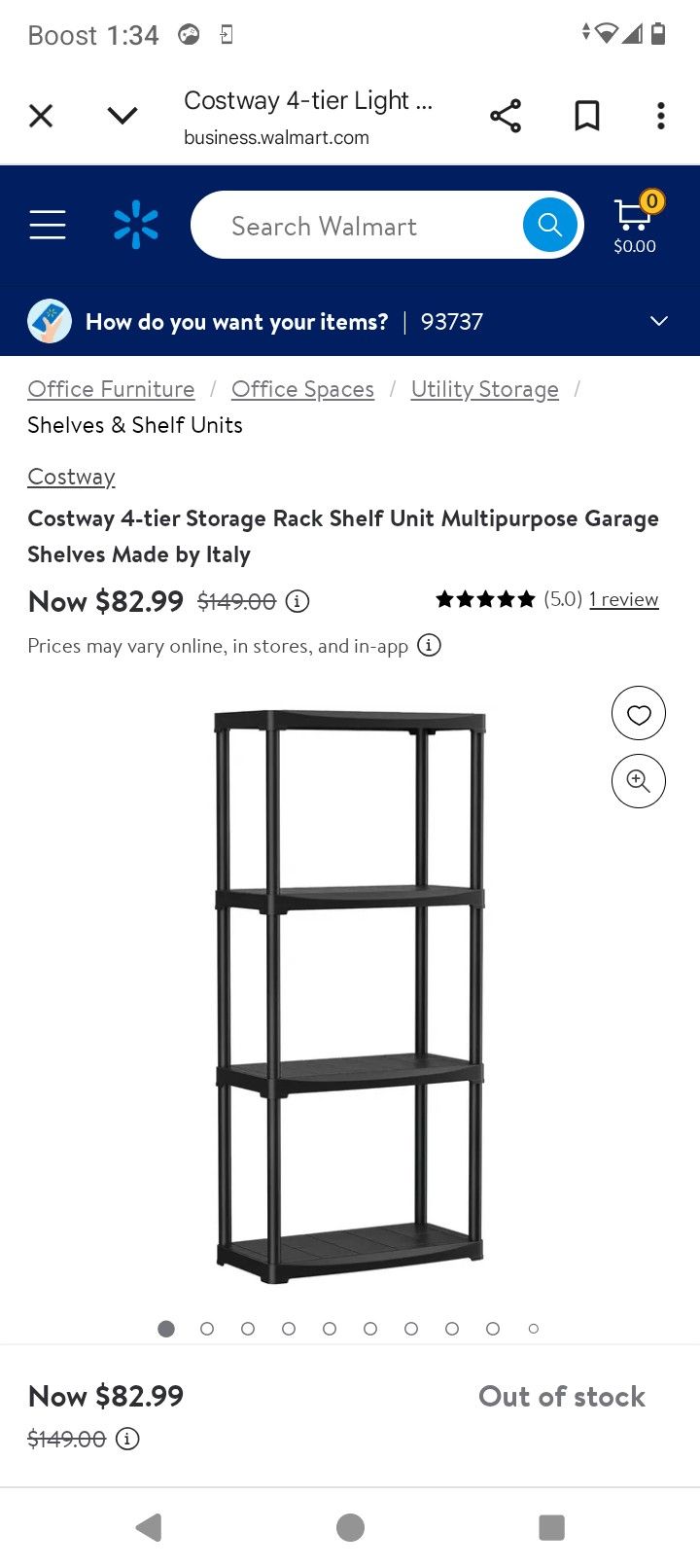 4 Tier Storage Rack Shelf New In Box $30