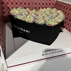 Ricordami Black Suede Heart Galaxy Roses 