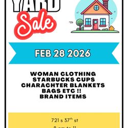 YARD SALE EVEYTHING MUST GO 