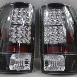 00-06 Chevy Tahoe Suburban Yukon Black LED Tail Lights