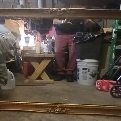 Beautiful HUGE Antique Mirror 41" X 28" No Cracks Or Breaks.