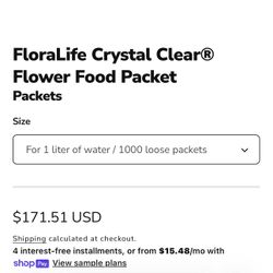 FloraLife CRYSTAL CLEAR® FLOWER FOOD PACKETS