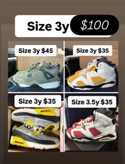 Jordan’s Nikes size 3y kids $100 for all