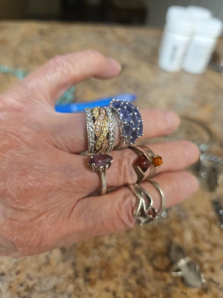 Ladies Sterling Rings Size 5 and 6