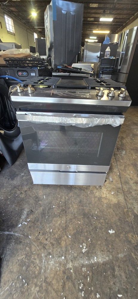 NEW GE 30 INCHES GAS RANGE SLIDE IN STAINLESS STEEL