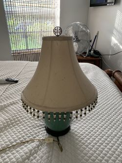 Mid century Jade Ceramic Ginger Jar Lamp