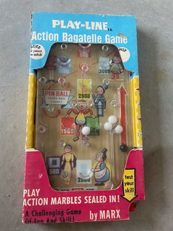 Vintage Marx Play-Line Action Bagatelle Game - still in box