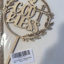 God Bless Cake Topper