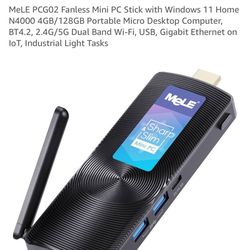 Mele PCG02 Mini PC Stick GLE N4000 4G 128G Ubuntu OS.