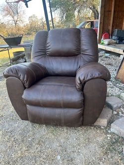 Brown Leather Recliner Chair
