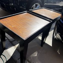 2 Wood End Tables