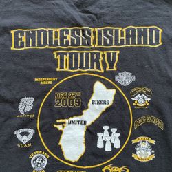 Vintage Y2K Harley Davidson x Ruff Ryders Guam Endless Island Tour Shirt  Sz L