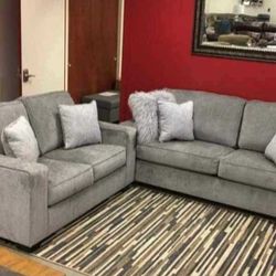 Altari Alloy Living Room Set Sofa And Loveseat.     Financing Options Available 