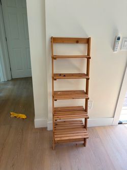 Wood Ladder Shelf 5-Tier
