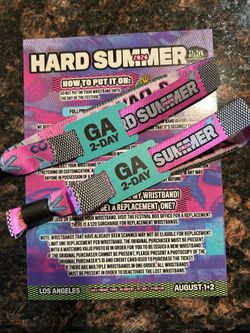 Hard summer 2 day Ga tickets