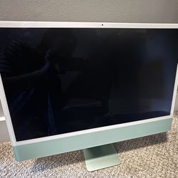Green iMac 24” M1 – Keyboard & Trackpad Included, No Charger
