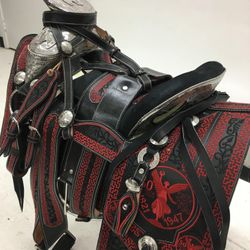 Monturas charras con Herrage y fuste plateado completo