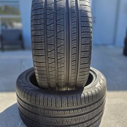 315 35 21 (2) (P13) TIRES PIRELLI SCORPION VERDE ALL SEASON   90% TREAD 