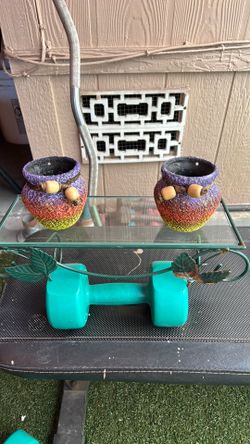 Decorative Textured Mini Pots Set of Two
