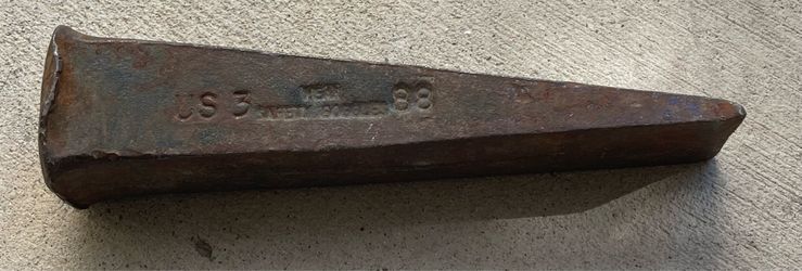 Vintage 3LB Steel Wedge Axe Made In USA Wood Splitting Tree Steel Tool