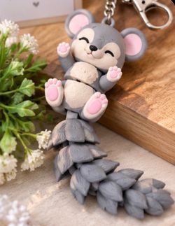 Flexi Articulated animal keychain