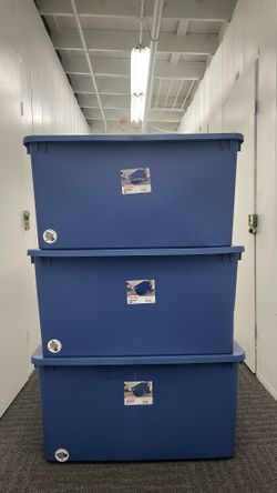 45 Gallon Plastic Storage Containers with Latch Lid