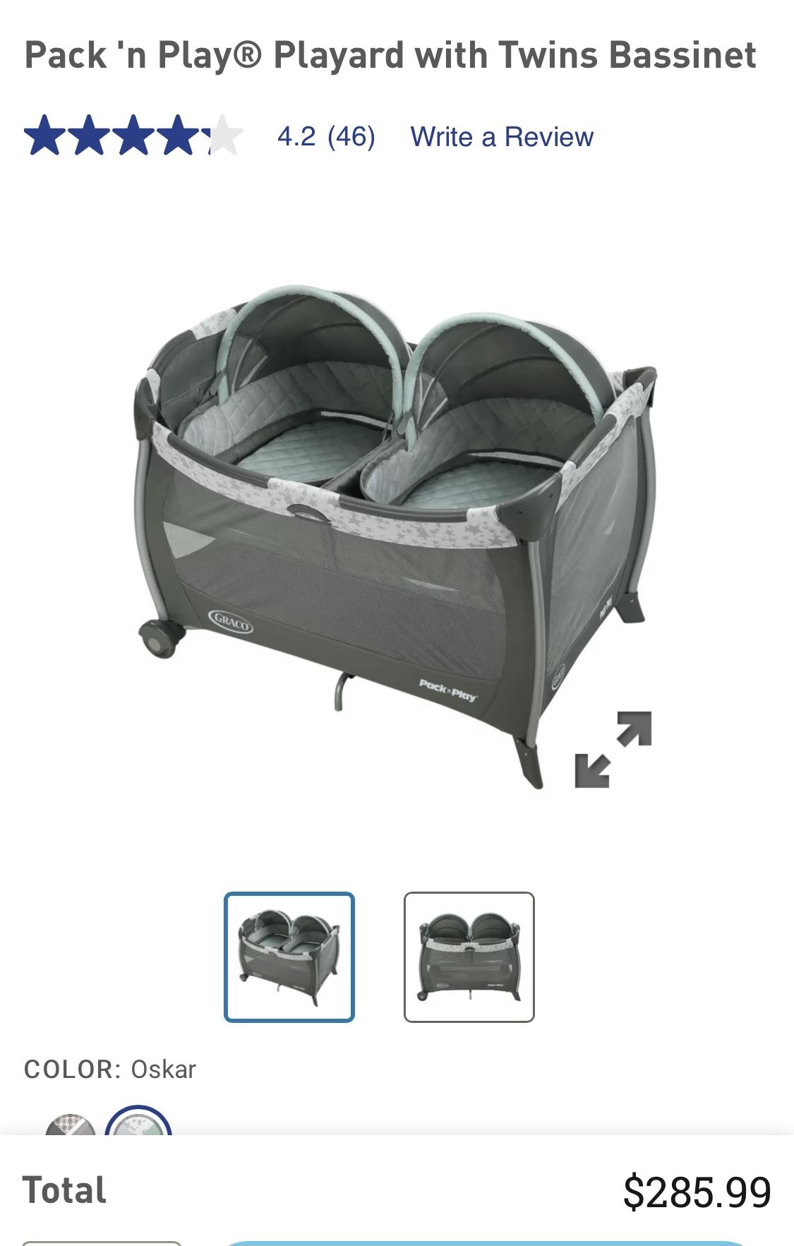 Pack N’ Play With Twin Bassinet 