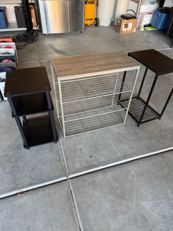 End Tables Shelf Stand Shelves Bundle Side Table