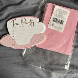 Tea Party Invitations W/ Envelope 