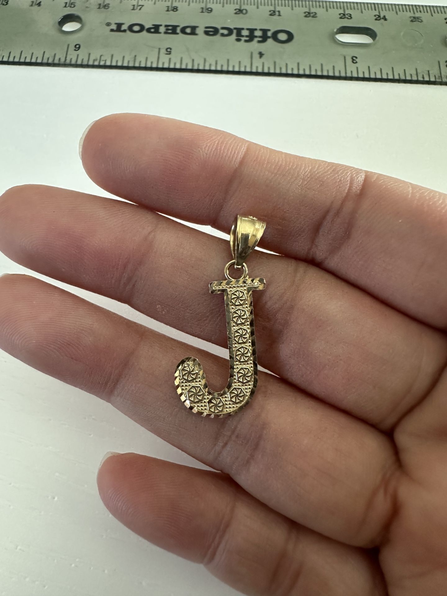 10kt Yellow Gold Initial J Pendant