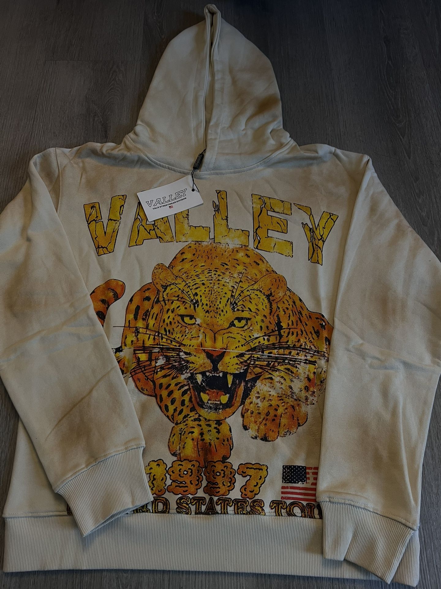 Vale Forever Valley Tiger Print Hoodie Size Small