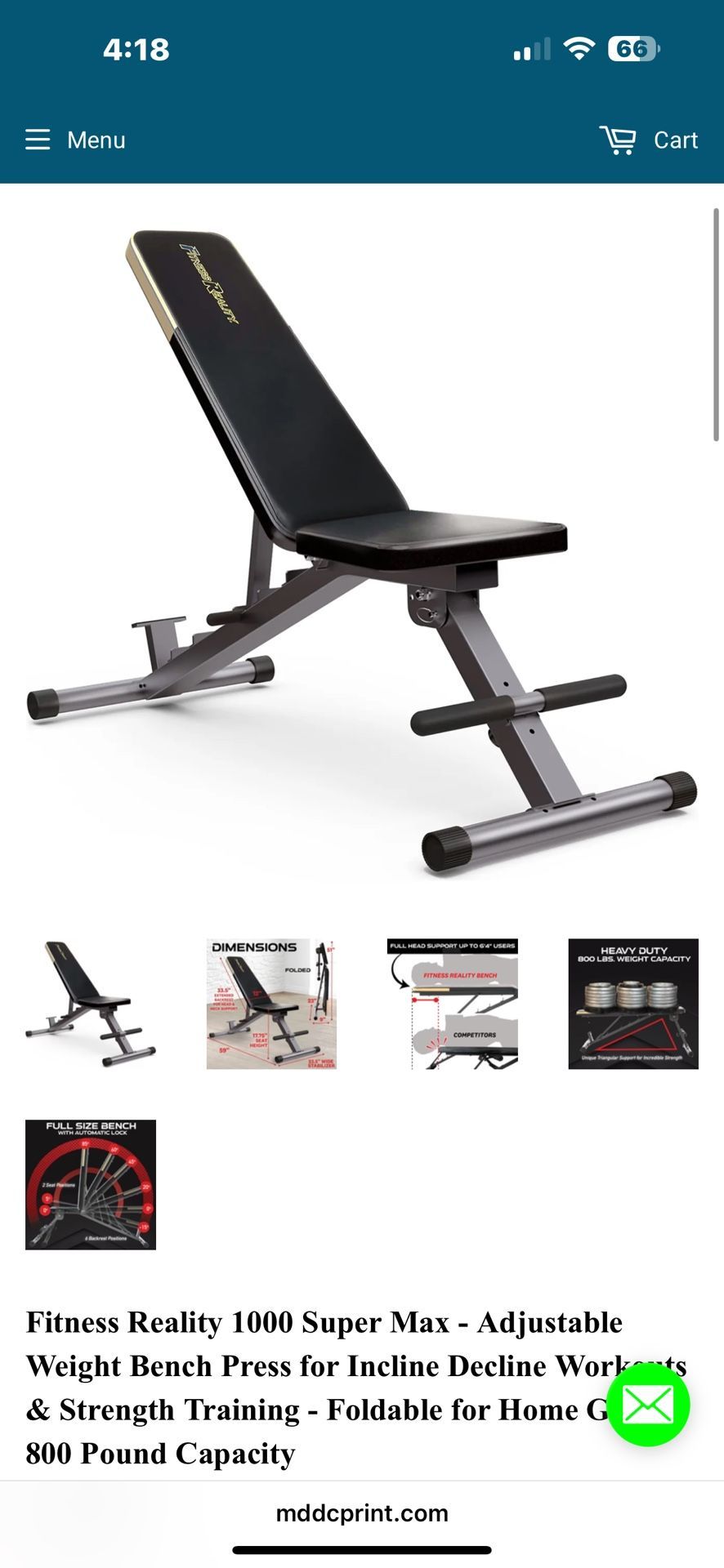 Fitness Reality Adjustable Weight Bench Press