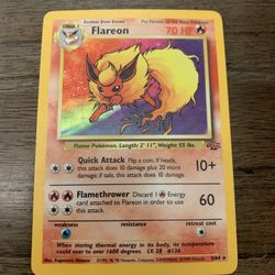 Limited Edition Holo foil Flareon(3) -Jungle(JU)