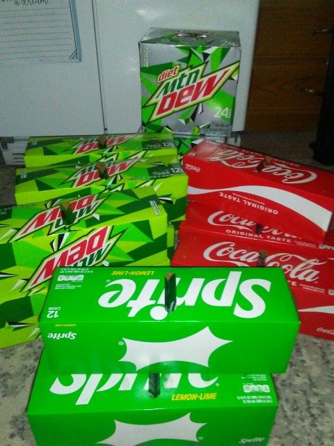 Pop! Mountain Dew, Coke, Sprite! 12 pks