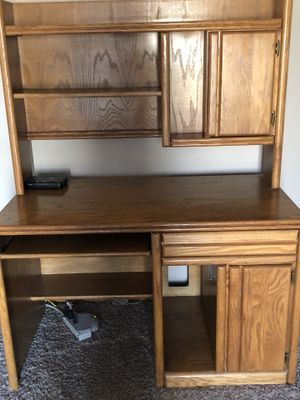 Oak Express Desk With Hutch For Sale In Garrett In Offerup