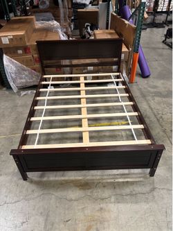 (Assembled) New 58”x80” Full Size Wooden Bed Frame