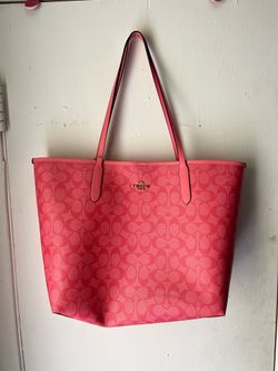 Pink Coach Tote Bag