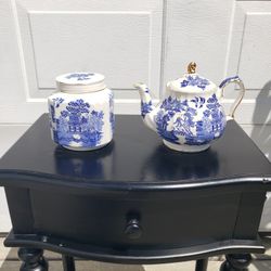 Vintage Teapot And Jar - $25 For The Set