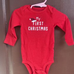 My First Christmas Long Sleeves Bodysuit 9 Months 