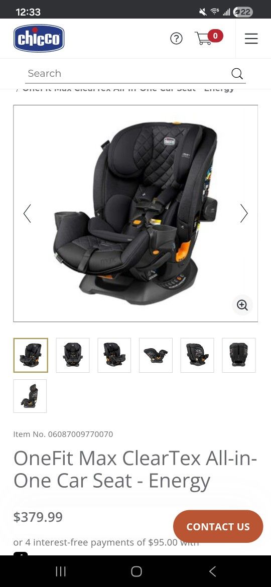 New In Unopened Box CHICCO carseat