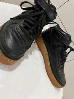 Nike Air Force 1 high top black gum sneakers