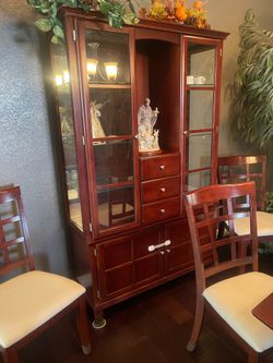 Dining table and China hutch