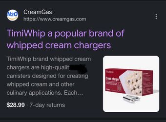 Whip cream chargers