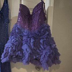 Purple Sequin Stunner Dress