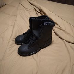 VIBRAM MEN'S MILITARY TACTICAL COMBAT STEEL TOE BLACK BOOTS SIZEUS12R