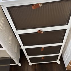 Hard plastic shelves