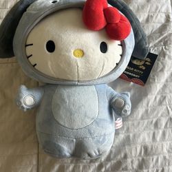 hello kitty dog plush — blue