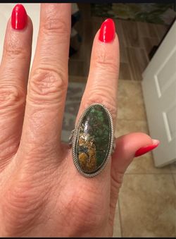 Stunning, turquoise, ring, lightning, sterling silver band
