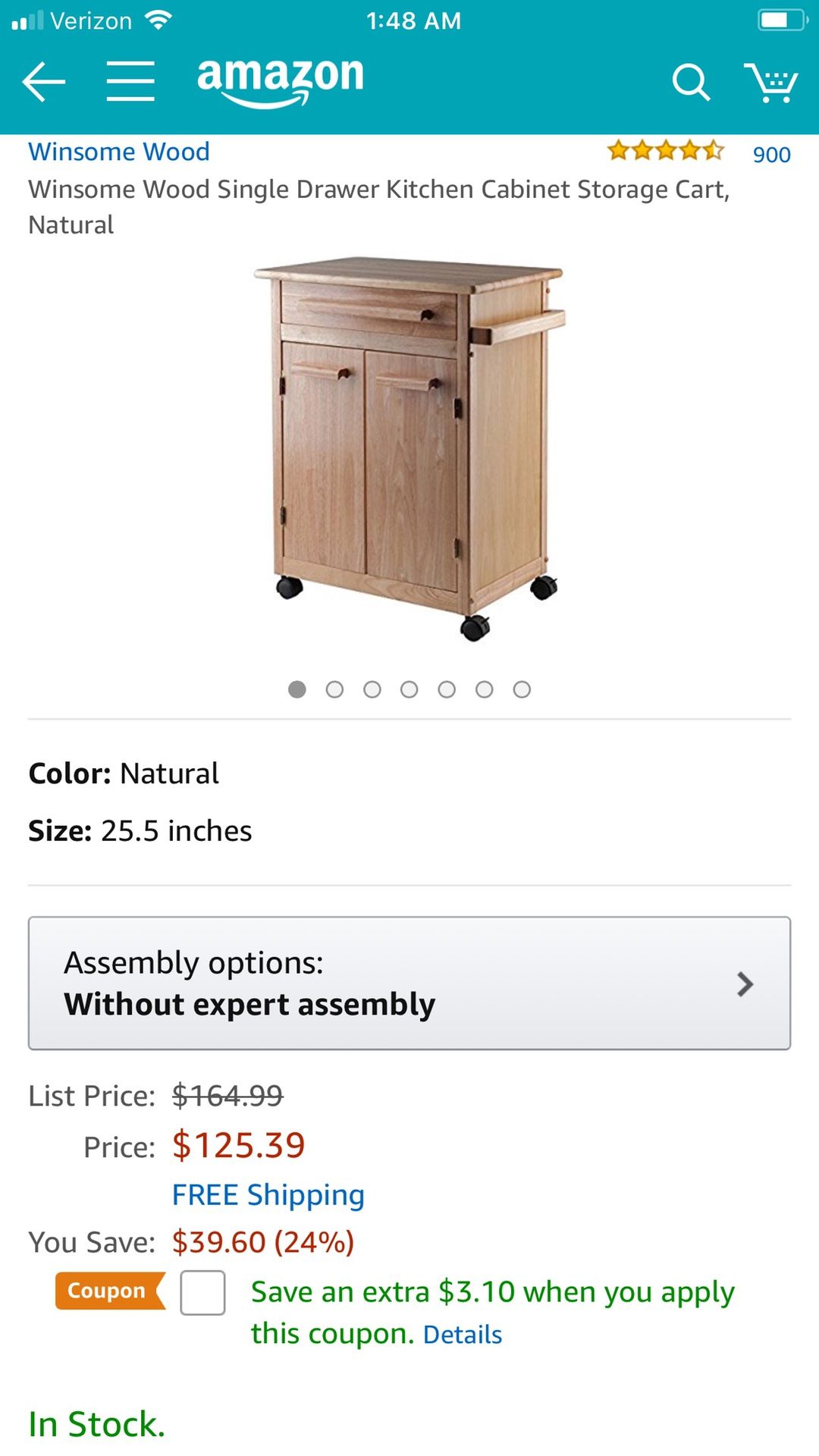 Microwave/Kitchen Cart